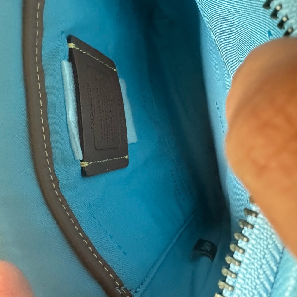 Coach Sky Blue Leather Crossbody Bag - Picture 6 of 15